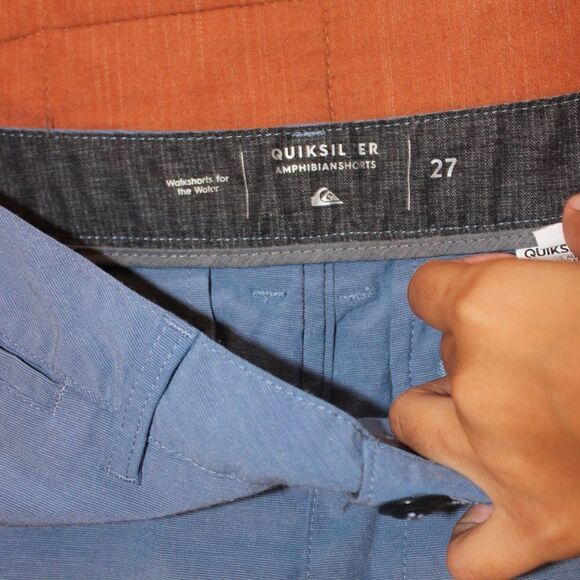 Quiksilver Blue Hybrids Stretch Shorts Men's Size 27 - Picture 4 of 8